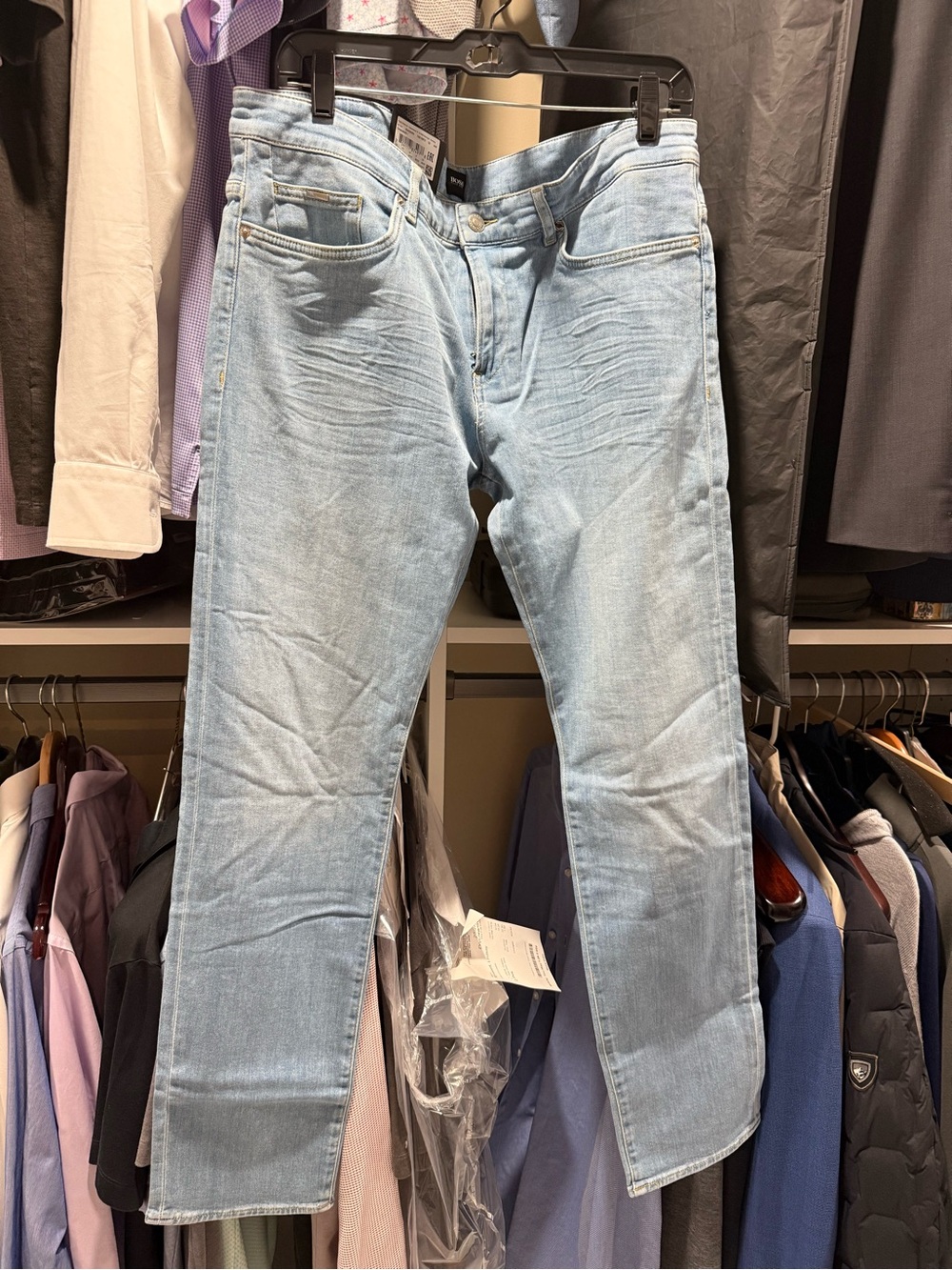 NWT BOSS Hugo Boss slim fit cashmere touch denim 36x32